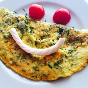 peynirli-otlu-omlet